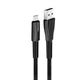 Дата кабель USB 2.0 AM to USB-C 1.0m zinc alloy + led black ColorWay (CW-CBUC035-BK) - изображение 3
