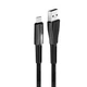 Дата кабель USB 2.0 AM to USB-C 1.0m zinc alloy + led black ColorWay (CW-CBUC035-BK) - изображение 4