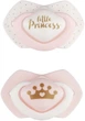 Пустышка силиконовая симметричная Canpol babies Royal baby 6-18 месяцев 2 шт Розовая (22 / 651_pin) - изображение 1
