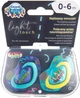 Пустушка силіконова симетрична Canpol babies Neon love 0-6 місяців 2 шт. Блакитна (22 / 652_blu) - зображення 4