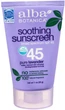 Солнцезащитный лосьон Alba Botanica Лаванда Успокаивающий SPF 45 для взрослых и детей от 6 месяцев 113 г (724742003937) - изображение 1