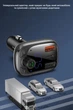 Автомобильный Bluetooth FM-модулятор Baseus трансмиттер и адаптер с микрофоном Type-C, USB, TF (black) P060 - изображение 6