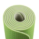 Килимок для йоги та фітнесу (йога мат ТПЕ) EasyFit TPE+TC 183х61см 6мм товщиною двошаровий зелений-сірий - зображення 2