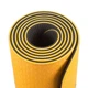 Коврик для йоги и фитнеса (йога мат ТПЕ) EasyFit TPE+TC 183х61см 6мм толщиной двухслойный оранжевый-черный - изображение 2