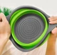 Дуршлаг силиконовый складной большой + маленький Collapsible filter baskets корзина для слива - изображение 5