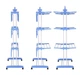 Сушилка для белья напольная 5,4 кг Tiers Garment Rack With Wheels Синий (ICL44) - изображение 3