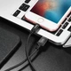Кабель HOCO X14 USB to iP 2A, 1m, nylon, aluminum connectors, Black (6957531062820) - изображение 7