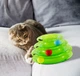 Іграшка для котів Cat Roller з різнокольоровими кульками три рівня Зелена (704846) - зображення 5