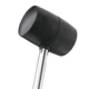Киянка гумова 900 г, 90 мм, чорна гума, металева ручка INTERTOOL HT-0233 - изображение 3