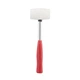 Киянка гумова&nbsp;225 г, 40 мм, бiла гума, металева ручка INTERTOOL HT-0234 - изображение 1