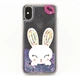 Чехол Glitter для Iphone XS Max бампер жидкий блеск Заяц Фиолетовый - изображение 2