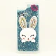 Чехол Glitter для Huawei Y5 2018 / Y5 Prime 2018 бампер Жидкий блеск аквариум Заяц Синий - изображение 2