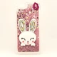 Чохол Glitter для Huawei Y5 2018 / Y5 Prime 2018 бампер Рідкий блиск акваріум Заєць Рожевий - зображення 2