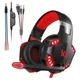 Игровые проводные наушники Kotion Each G2000 с микрофоном и подсветкой Black/Red (G2000BR) - изображение 1