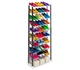 Полка органайзер для обуви 10 полок на 30 пар Amazing Shoe Rack, черная - изображение 1