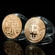 Сувенирная монета Bitcoin Биткоин криптовалюта 40 мм Золотистая( Bitcoin 40) - изображение 6