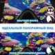 Повнолицева Маска для Снорклінгу L/XL панорамна FB для плавання під водою – Окуляри для Пірнання на все обличчя цільнолитої форми – з трубкою клапаном та запасом повітря – з кріпленням під екшн камеру – підводного полювання – чоловічі жіночі Black - зображення 7