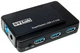 USB-хаб STLab USB 3.0 7 портовий - 3 порти USB 3.0 + 4 порти USB 2.0, з блоком живлення 2А/5В (U-770) - зображення 1