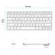 Бездротова Bluetooth клавіатура комп'ютерна android iOS keyboard BK3001White - зображення 3