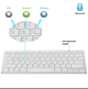 Бездротова Bluetooth клавіатура комп'ютерна android iOS keyboard BK3001White - зображення 5