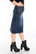 Юбка джинсовая Батал Omat jeans 1404-840 30 Синяя - изображение 3