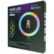 Кольцевая светодиодная разноцветная LED лампа RGB MJ-26, 200 диодов, 26 см /Black - изображение 2