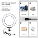 Кольцевой свет со стойкой Puluz PU392 Ring Light 16см (14W) - изображение 4