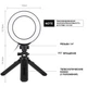 Кольцевой свет со стойкой Puluz PKT3058 Ring Light 12см (8W) - изображение 3