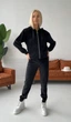 Женский спортивный костюм из бархата с капюшоном KML 00565 XXL (50-52) Черный (К 00565/2 C) - изображение 3