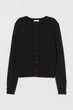 Кардиган тонкої в'язки H&M M Чорний (0579541001) - зображення 5