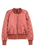 Атласный бомбер H&M 32 Темно-розовый (0314522020) - изображение 2