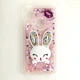 Чехол Glitter для Xiaomi Redmi Note 7 / Note 7 Pro бампер жидкий блеск Заяц Розовый - изображение 1