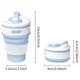 Складна силіконова чашка склянку Collapsible Coffee Cup ml 350 Blue Блакитний - зображення 4