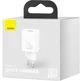 Мережевий зарядний пристрій Baseus Super Silicone PD Charger 20W Type-C White (CCSUP-B02) - зображення 5