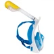 Набор для плавания 2 в 1 (маска FREE BREATH M2068G + ласты) Голубая маска (размер S/M); Ласты синие (размер М) - изображение 4