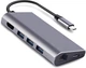 USB-хаб Dynamode USB3.1 Type-C to HDMI + 3xUSB3.0 + Gigabit LAN + USB Type-C Charging + SD/MicroSD до 4K HD 3840x2160 (Dock-USB-TypeC-HDMI-USB3.0-RJ45) - зображення 1
