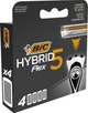 Сменные картриджи для бритья (лезвия) мужские BIC Flex 5 Hybrid 4 шт (3086123644885) - изображение 1
