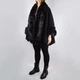Пончо Liza Lu F871YAL433TY15 One size декор хутро чорне - изображение 2
