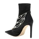 Ботильйони Jimmy Choo JC0002 37 стрейч з асиметричним камінням чорні - изображение 3