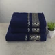 Комплект махровых полотенец 3шт GM Textile 50х90см, 50х90см, 70х140см Caesar 450г/м2 (Темно-Синий) - изображение 1