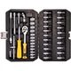 Набор насадок торцевых MASTERTOOL GM CrV 1/4” 4-14 мм,трещотка 72Т, 46 шт, кейс (78-2047) - изображение 3