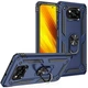Противоударный чехол с подставкой Deexe Armor Case для Xiaomi Poco X3 / Poco X3 Pro - Dark Blue - изображение 2