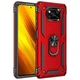 Противоударный чехол с подставкой Deexe Armor Case для Xiaomi Poco X3 / Poco X3 Pro - Red - изображение 1