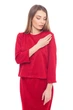 Жіноча тепла трикотажна блуза LadyLike 40 Червоний (ll2147470010349) - изображение 1