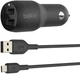 Автомобильное ЗУ Belkin Car Charger 24W Dual USB-A, USB-A - MicroUSB, 1m, black (CCE002BT1MBK) - изображение 1
