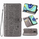 Чехол Embossed Cat and Dog для Xiaomi Redmi Note 9 Pro книжка кожа PU Gray - изображение 1