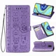 Чохол Embossed Cat and Dog для Xiaomi Redmi Note 9 Pro книжка шкіра PU Purple - зображення 1