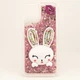 Чехол Glitter для Iphone 11 Pro Max бампер жидкий блеск Заяц Розовый - изображение 4