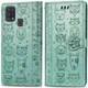 Чохол Embossed Cat and Dog для Samsung Galaxy M31 / M315 книжка шкіра PU Mint - зображення 2