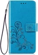 Чехол Clover для Nokia 2.2 / TA-1188 книжка с визитницей кожа PU с визитницей голубой - изображение 2